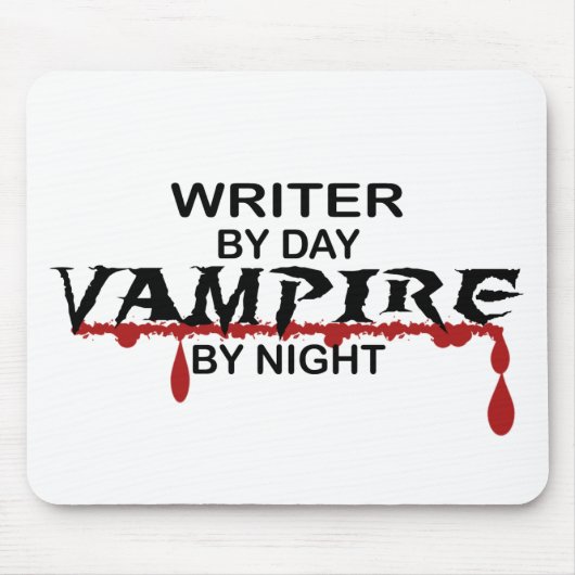 Schrijver Vampire 's nachts Muismat (Voorkant)