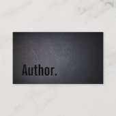 Schrijver van auteur Elegant Black Minimalist Bold Visitekaartje (Voorkant)