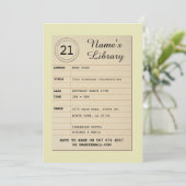 Schrijver van bibliotheekkaartenboek op feestdag u kaart (Staand voorkant)