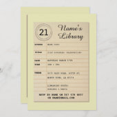 Schrijver van bibliotheekkaartenboek op feestdag u kaart (Voorkant / Achterkant)