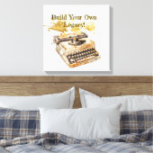 Schrijver van het boek "Build Your Own Legacy" Canvas Afdruk (Insitu (Slaapkamer))
