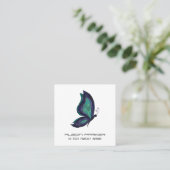 Schrijver van high tech vlinder vierkante visitekaartje (Staand voorkant)