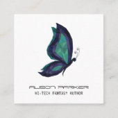 Schrijver van high tech vlinder vierkante visitekaartje (Voorkant)