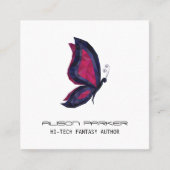 Schrijver van high tech vlinder vierkante visitekaartje (Voorkant)