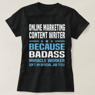 Schrijver van online marketingcontent t-shirt