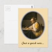 Schrijver van Vermeer Briefkaart (Voorkant / Achterkant)