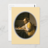 Schrijver van Vermeer Briefkaart (Voorkant / Achterkant)