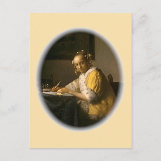 Schrijver van Vermeer Briefkaart (Voorkant)