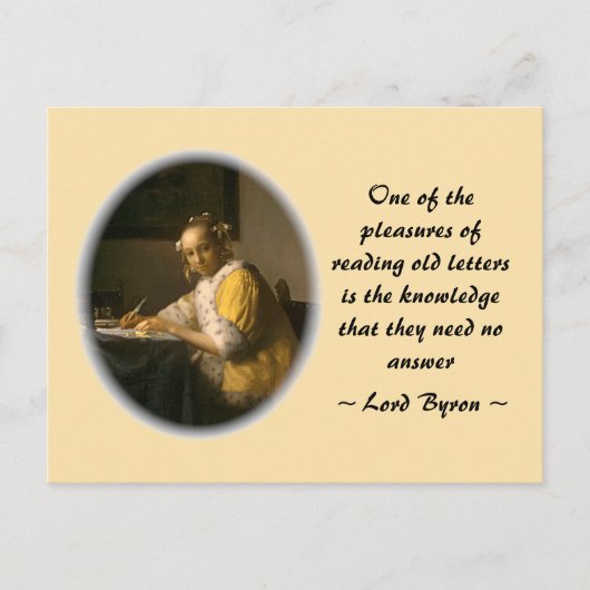 Schrijver van Vermeer Briefkaart (Voorkant)