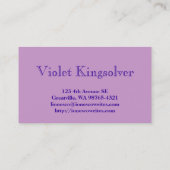 Schrijver Visitekaartje (Achterkant)