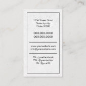 Schrijver Visitekaartje (Achterkant)