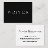 Schrijver Visitekaartje (Voorkant / Achterkant)