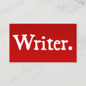 Schrijver Visitekaartje (Voorkant)