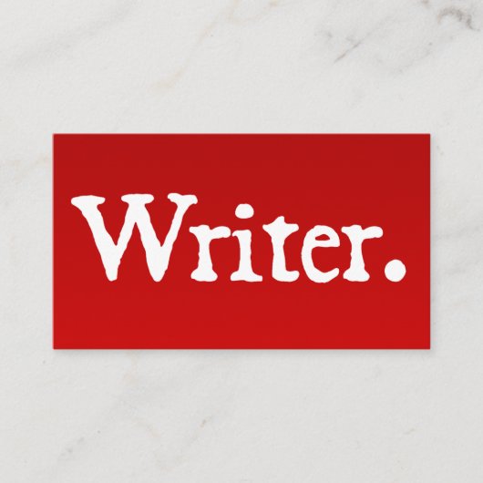 Schrijver Visitekaartje (Voorkant)