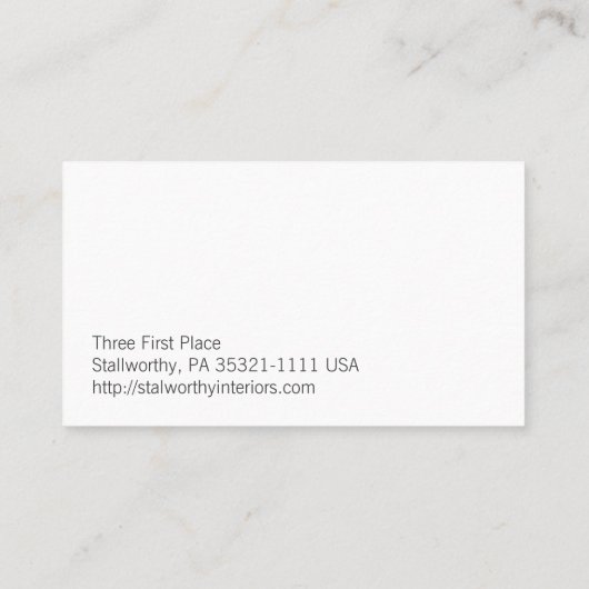 Schrijver Visitekaartje (Achterkant)