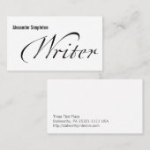 Schrijver Visitekaartje (Voorkant / Achterkant)