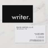 schrijver. visitekaartje (Voorkant / Achterkant)