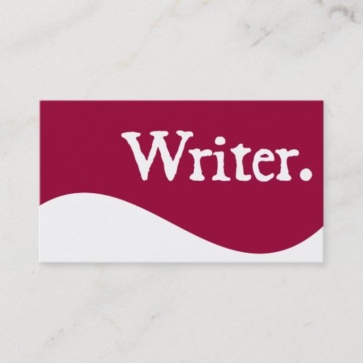 Schrijver Visitekaartje (Voorkant)