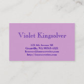 Schrijver Visitekaartje (Achterkant)