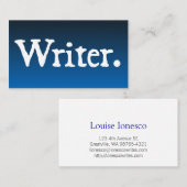 Schrijver Visitekaartje (Voorkant / Achterkant)