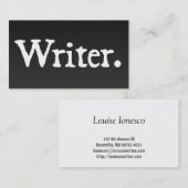 Schrijver Visitekaartje (Voorkant / Achterkant)