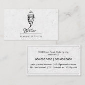 Schrijver Visitekaartje (Voorkant / Achterkant)