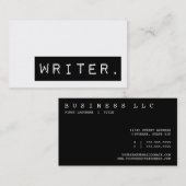 schrijver. visitekaartje (Voorkant / Achterkant)