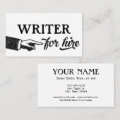 Schrijver Visitekaartjes - Koel Vintage (Voorkant / Achterkant)
