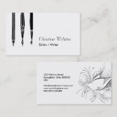 Schrijver Vlaanderen van pen Vlaanderen Visitekaartje (Voorkant / Achterkant)