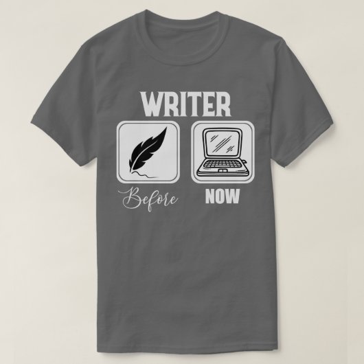 Schrijver voor nu t-shirt (Design voorkant)