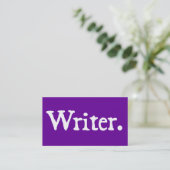 Schrijver White Lettering Visitekaartje (Staand voorkant)