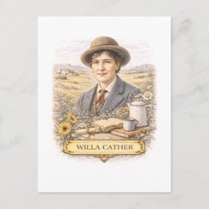 Schrijver Willa Cather in vintage stijl Briefkaart