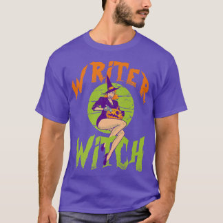 Schrijver Witch - Funny Writer Halloween T-shirt