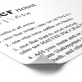Schrijver zonder woordenboek poster (Hoek)