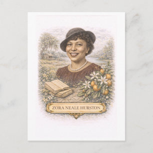 Schrijver Zora Neale Hurston in vintage stijl Briefkaart