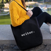 Schrijver zwart-wit tote bag