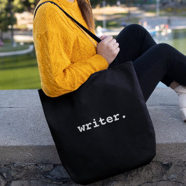 Schrijver zwart-wit tote bag