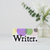 Schrijverkleuren branden visitekaartje (Staand voorkant)