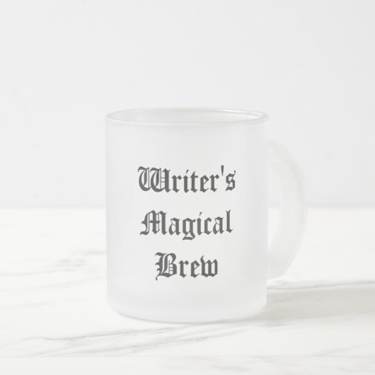 Schrijvers Ancient Text Frosted Tea of Coffee Mok (Voorkant rechts)