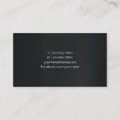 Schrijvers/auteurs Black en Gold Quill-pen Visitekaartje (Achterkant)