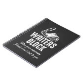Schrijvers blokkeren Funny Author Witty Book Write Notitieboek (Linkerzijde)
