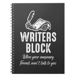 Schrijvers blokkeren Funny Author Witty Book Write Notitieboek