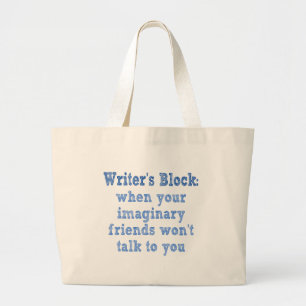 Schrijvers blokkeren: grote tote bag