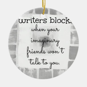 Schrijvers blokkeren keramisch ornament