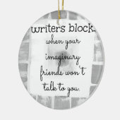 Schrijvers blokkeren keramisch ornament (Links)