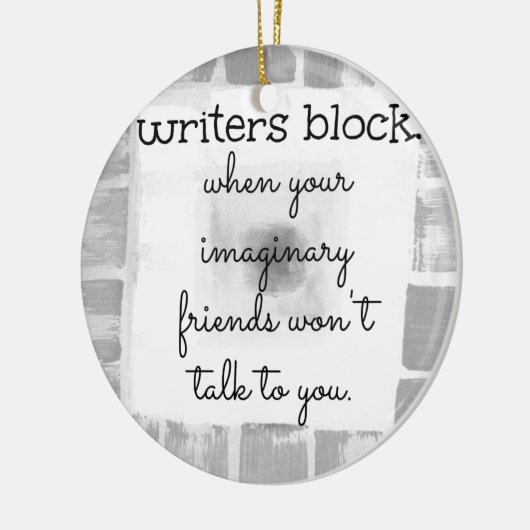 Schrijvers blokkeren keramisch ornament (Links)