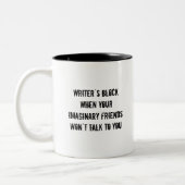 Schrijvers blokkeren koffiebeker tweekleurige koffiemok (Links)