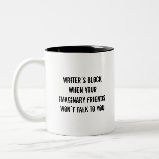 Schrijvers blokkeren koffiebeker tweekleurige koffiemok (Links)