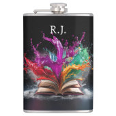 Schrijver's Delight Kleurrijk Heupfles (Voorkant)