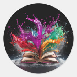 Schrijver's Delight Kleurrijk Ronde Sticker